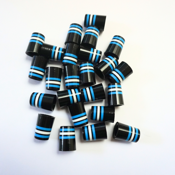 Golf Iron Ferrules 0.355 Black/Blue/White (10pcs)