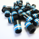 Golf Iron Ferrules 0.355 Black/Blue/White (10pcs)