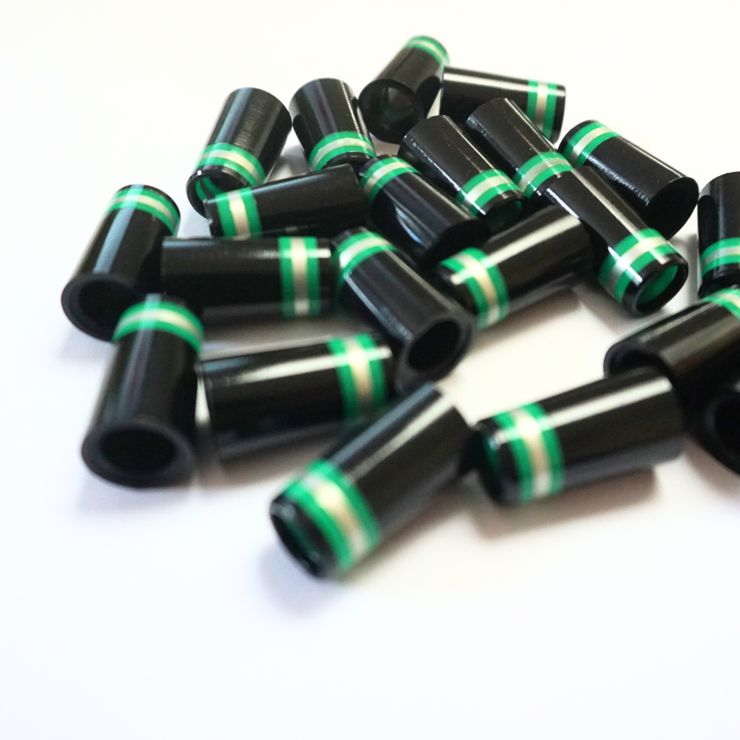 Golf Iron Ferrules 0.355 Black/Green (10pcs)