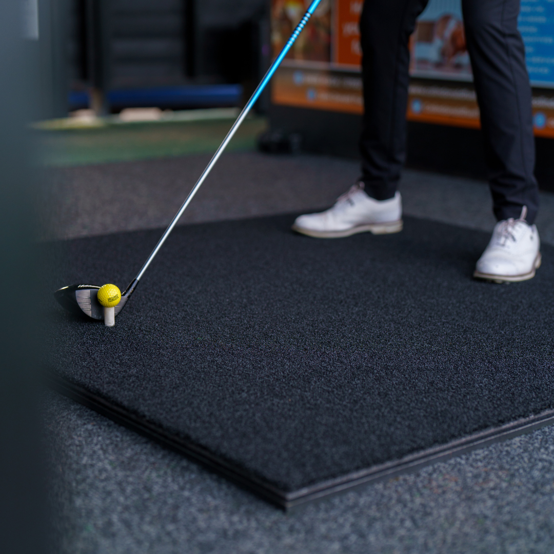 Limited Edition 3D Premium Fibre Golf Mat Black 150cm x 150cm (PRE-ORDER)